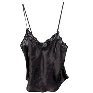 GILLIAN O’MALLEY SATIN LACE Y2K CAMISOLE TANK TOP M